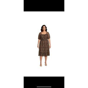 Terra & Sky Women's Plus Size Smocked Mesh Dress Size 4X (28W-30W)